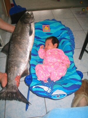 Sissy's first fish